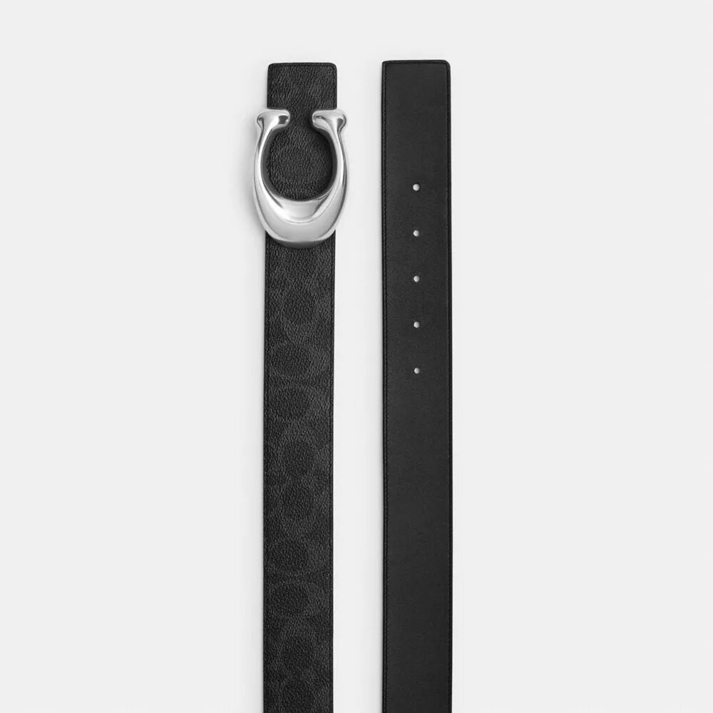 Ceinture réversible à boucle en forme de « C » sculpté, 38 mm