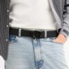 Ceinture réversible à boucle en forme de « C » sculpté, 38 mm