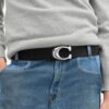 Ceinture réversible à boucle en forme de « C » sculpté, 38 mm