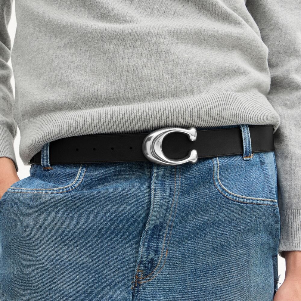 Ceinture réversible à boucle en forme de « C » sculpté, 38 mm