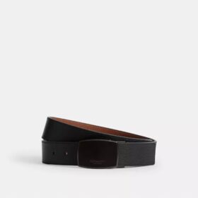 Ceinture réversible à boucle harnais et plaque, à découper sur mesure, 38 mm