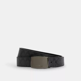Ceinture réversible à boucle harnais et plaque, à découper sur mesure, 38 mm