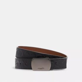 Ceinture réversible à boucle plaque, à découper sur mesure, 38 mm