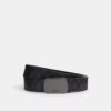 Ceinture réversible à boucle plaque, à découper sur mesure, 38 mm
