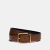 Ceinture réversible à boucle à rouleau carrée, coupée sur mesure, 38 mm