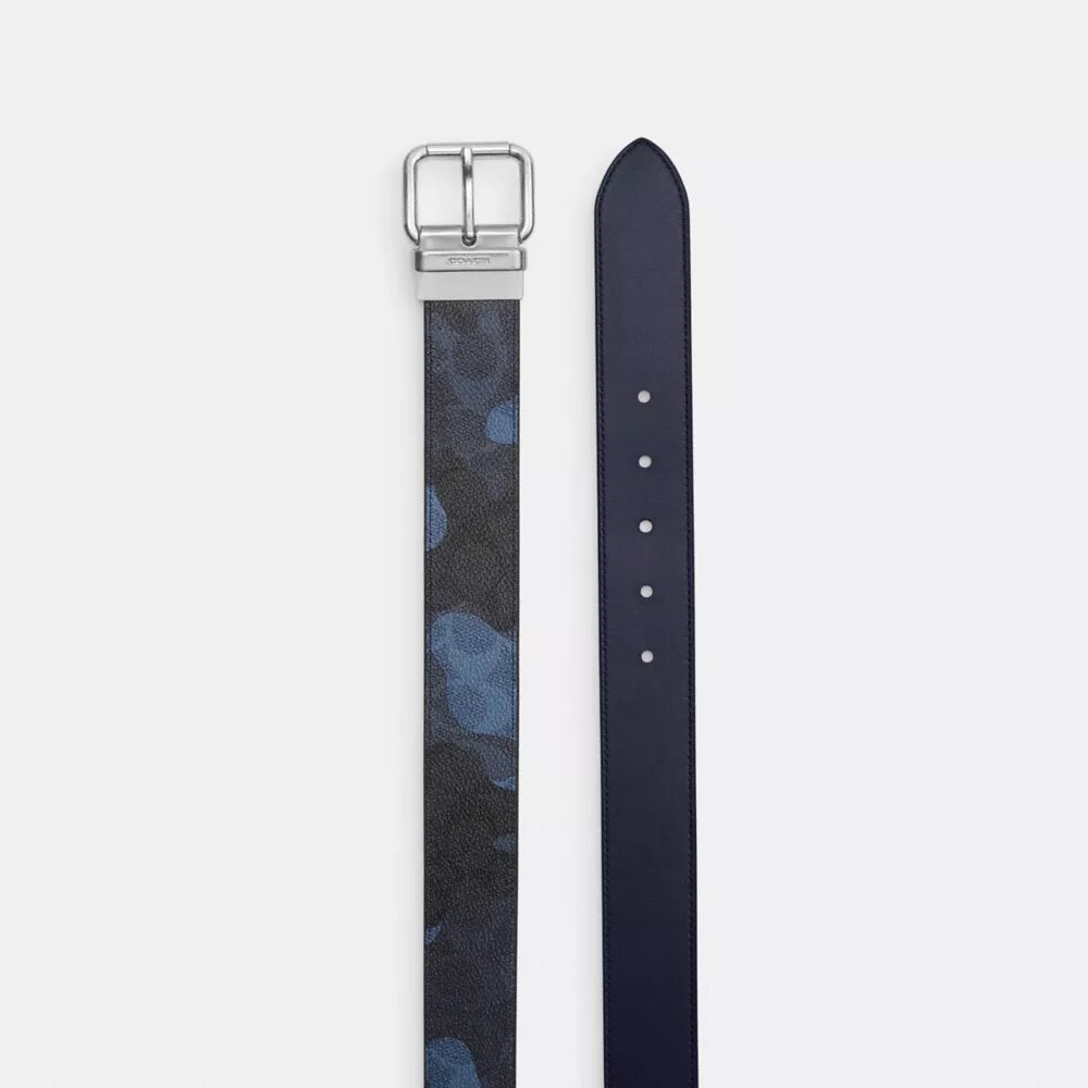 Ceinture réversible à boucle à rouleau, découpée sur mesure, 38 mm