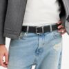 Ceinture réversible à boucle à rouleau, découpée sur mesure, 38 mm