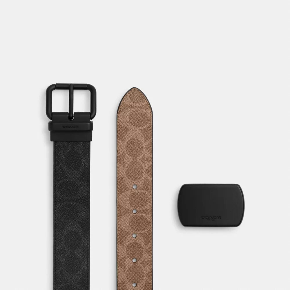 Ceinture réversible à boucle à rouleau et à couper sur mesure, 38 mm