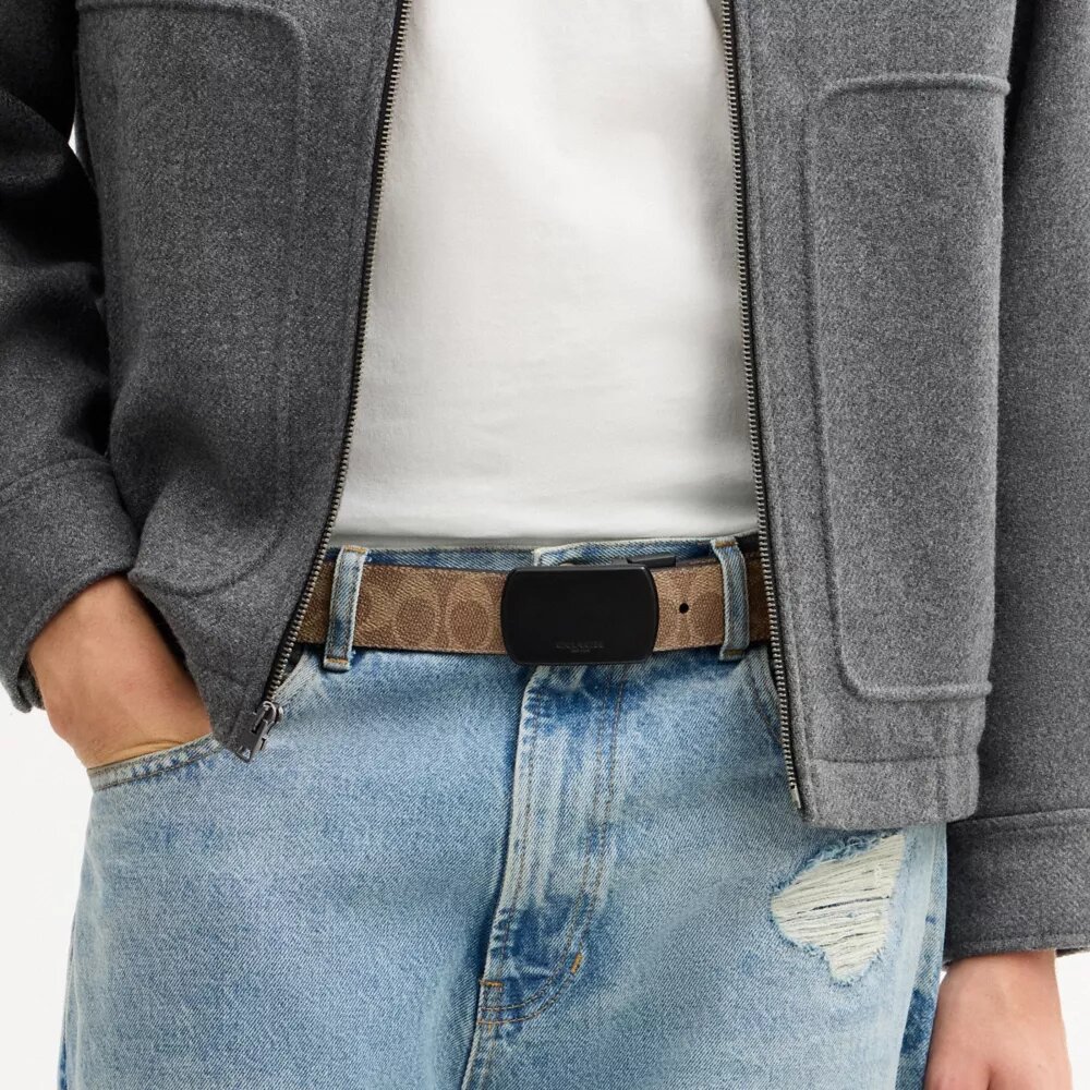 Ceinture réversible à boucle à rouleau et à couper sur mesure, 38 mm