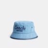 Chapeau bob en denim brodé du logo « Coach Script »