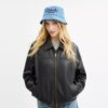 Chapeau bob en denim brodé du logo « Coach Script »