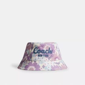 Chapeau bob à imprimé floral « Coach Script »