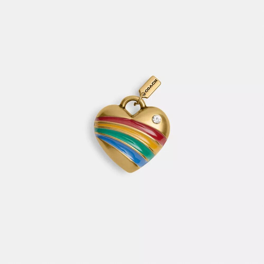 Charm pour lacets « Cœur arc-en-ciel »