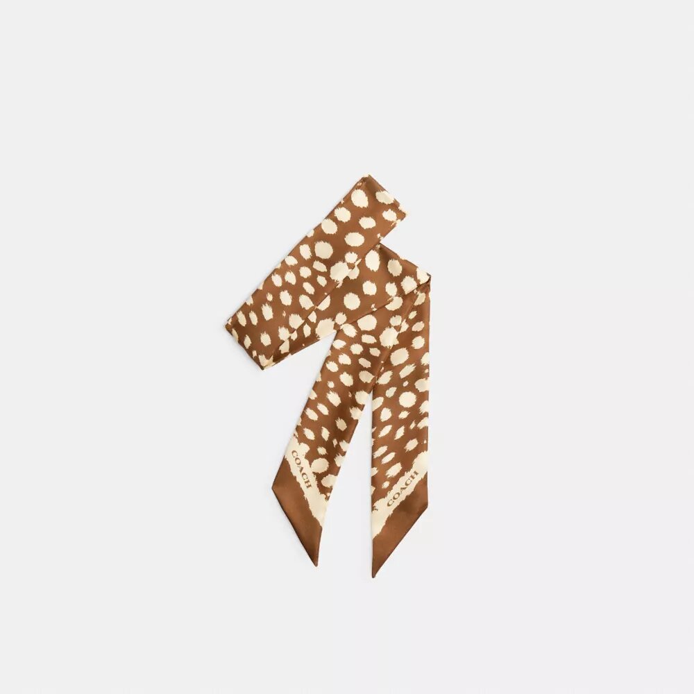 Écharpe fine en soie imprimée « Wild Spots »