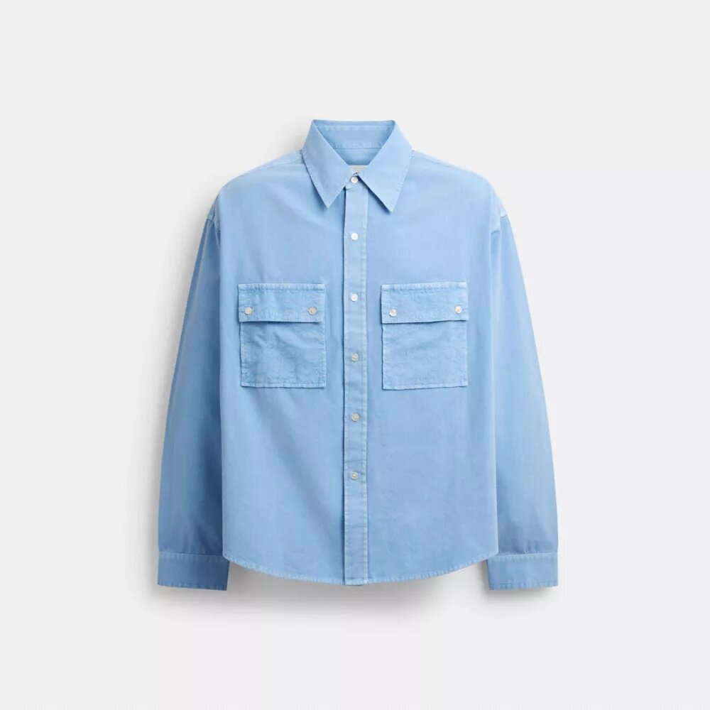 Chemise en toile à manches longues en coton biologique