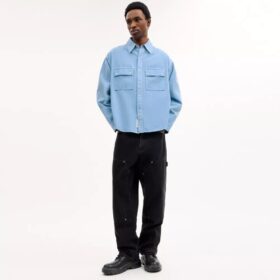 Chemise en toile à manches longues en coton biologique