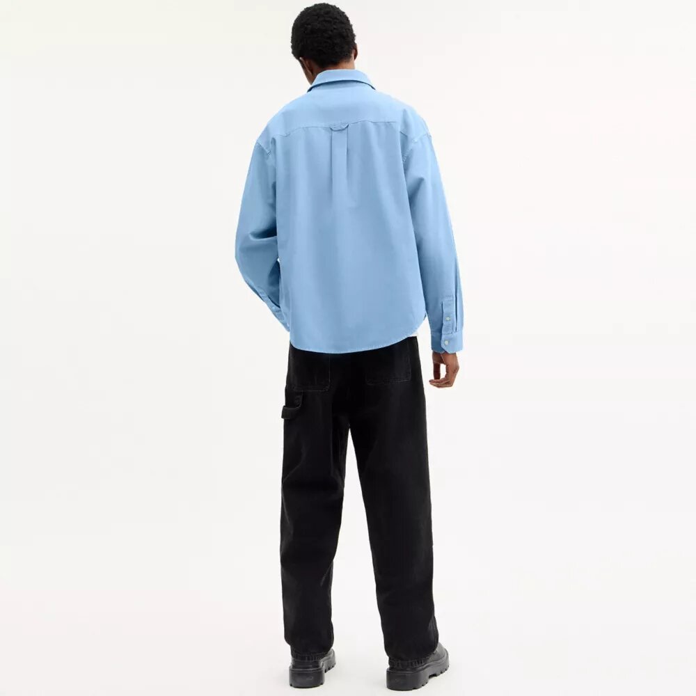Chemise en toile à manches longues en coton biologique