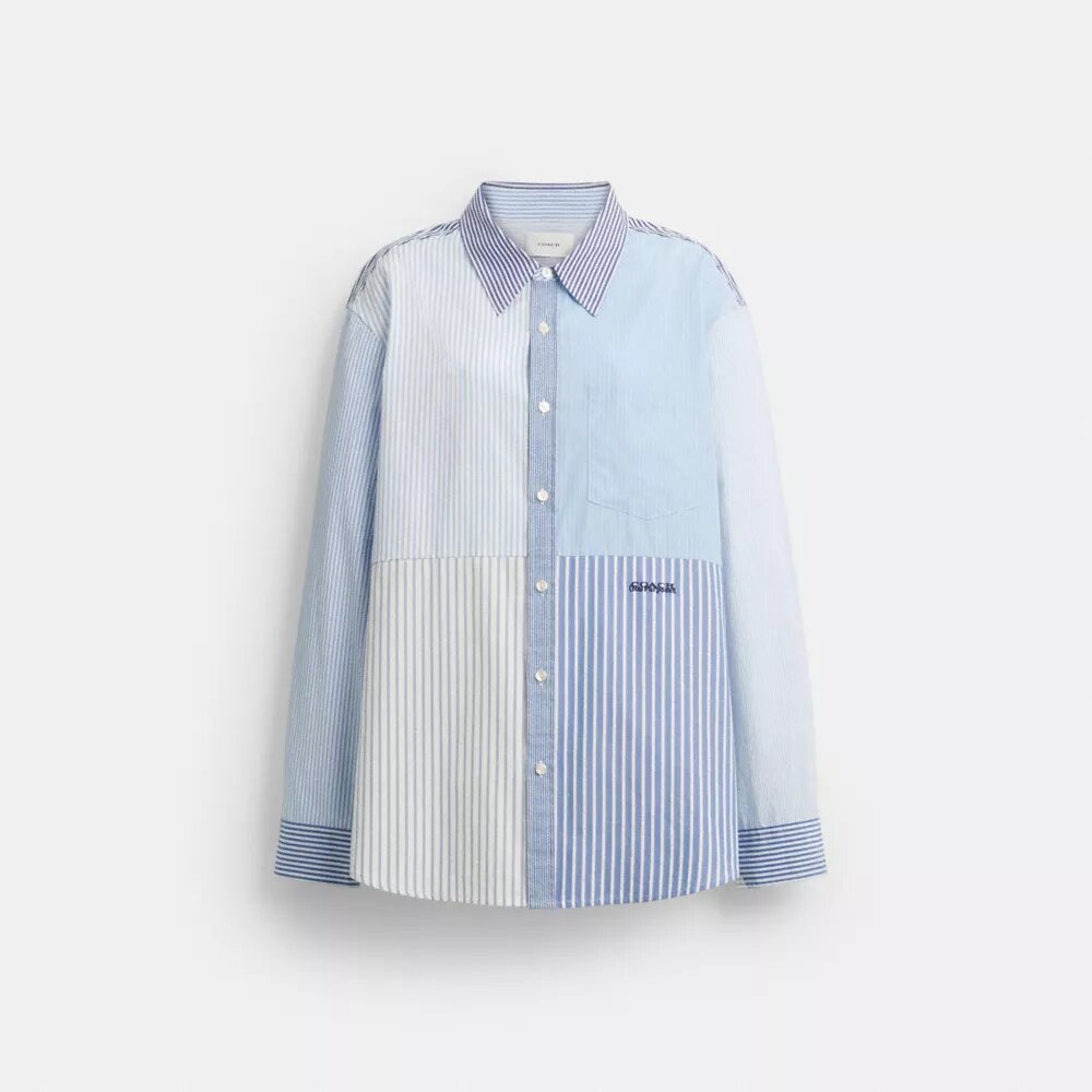 Chemise Oxford en patchwork de coton recyclé