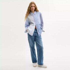 Chemise Oxford en patchwork de coton recyclé