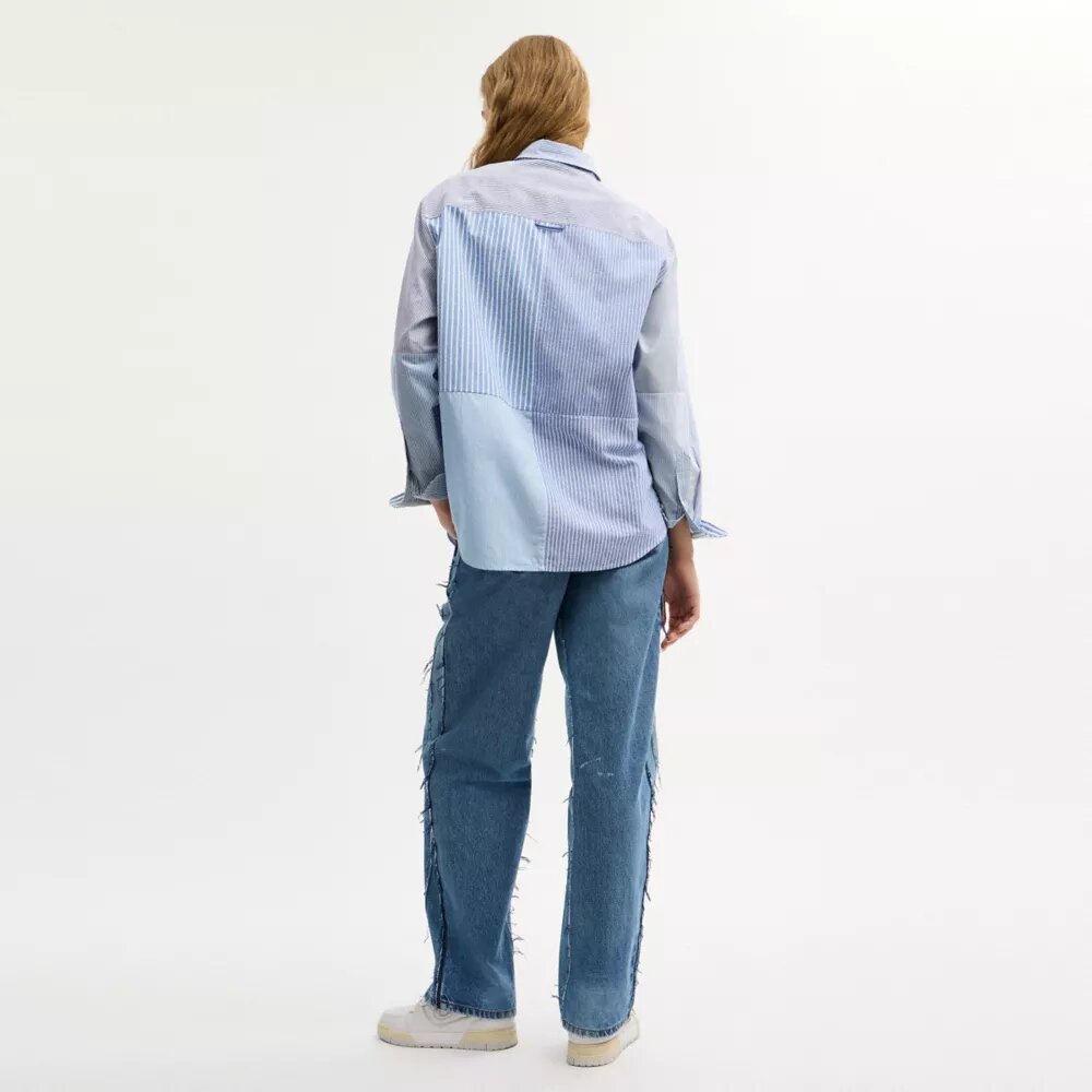 Chemise Oxford en patchwork de coton recyclé