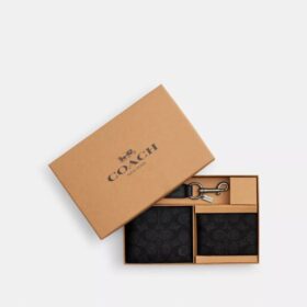 Coffret cadeau 3-en-1 avec portefeuille en Signature Canvas