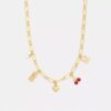 Collier avec Charms cerise et cœur