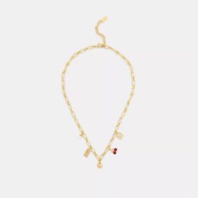 Collier avec Charms cerise et cœur