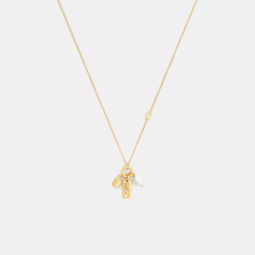 Collier avec pendentif en forme de perle