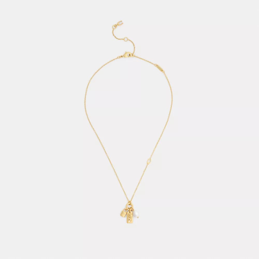 Collier avec pendentif en forme de perle