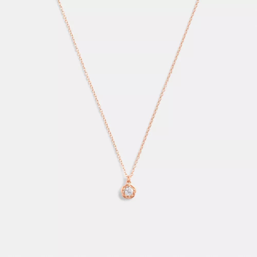 Collier avec pendentif « Halo Tea Rose »