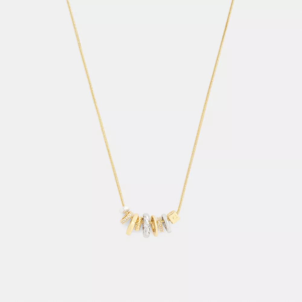 Collier avec pendentif rondelle mixte