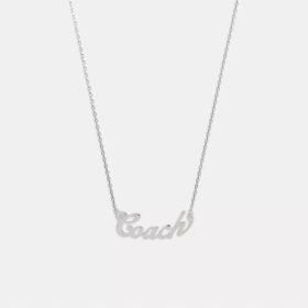 Collier avec plaque nominative « Coach Script »