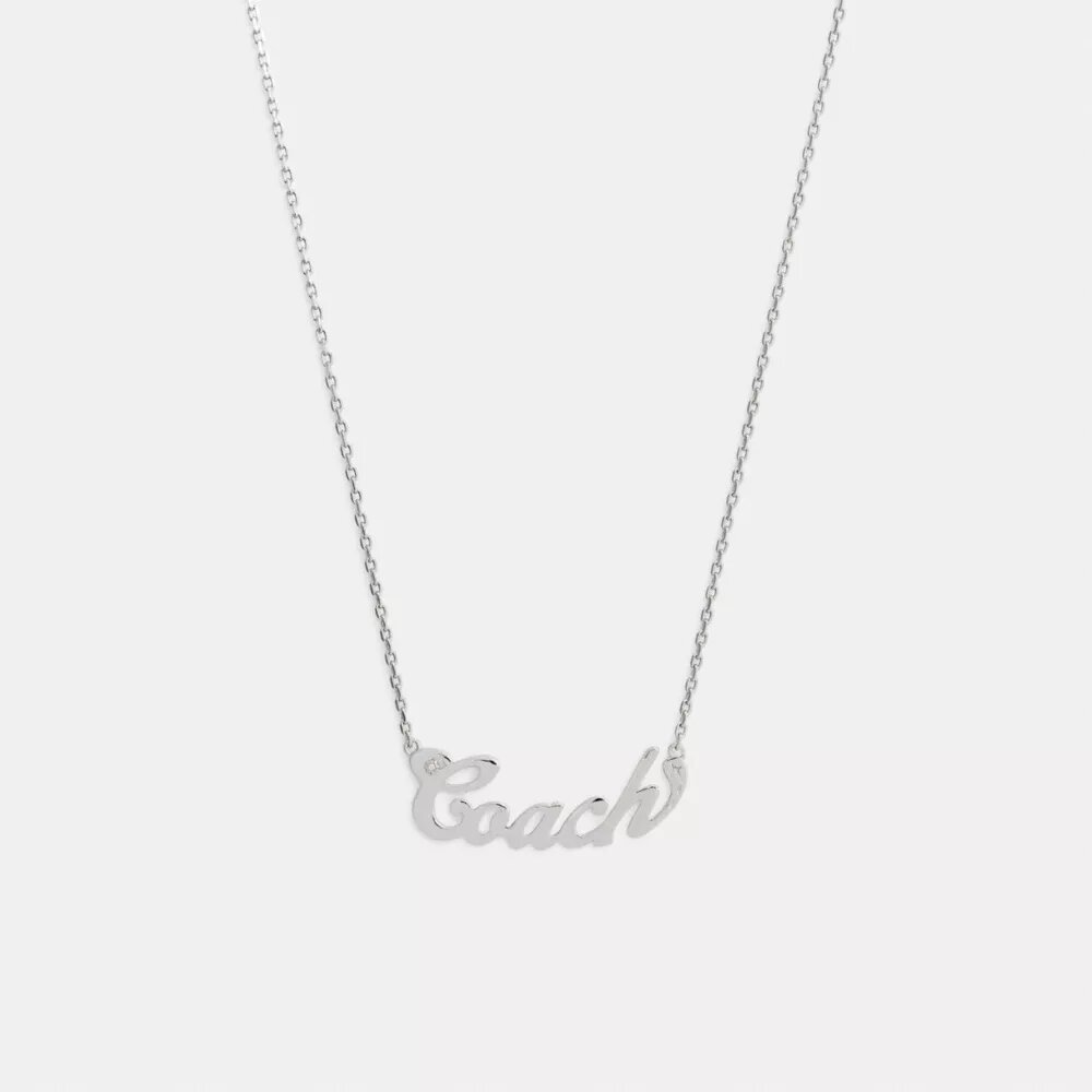 Collier avec plaque nominative « Coach Script »