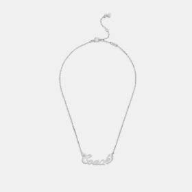 Collier avec plaque nominative « Coach Script »