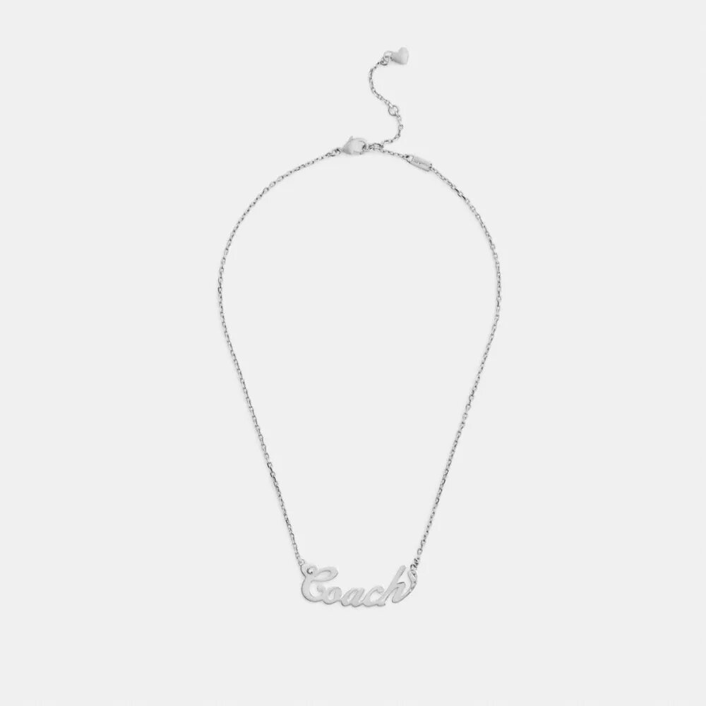 Collier avec plaque nominative « Coach Script »