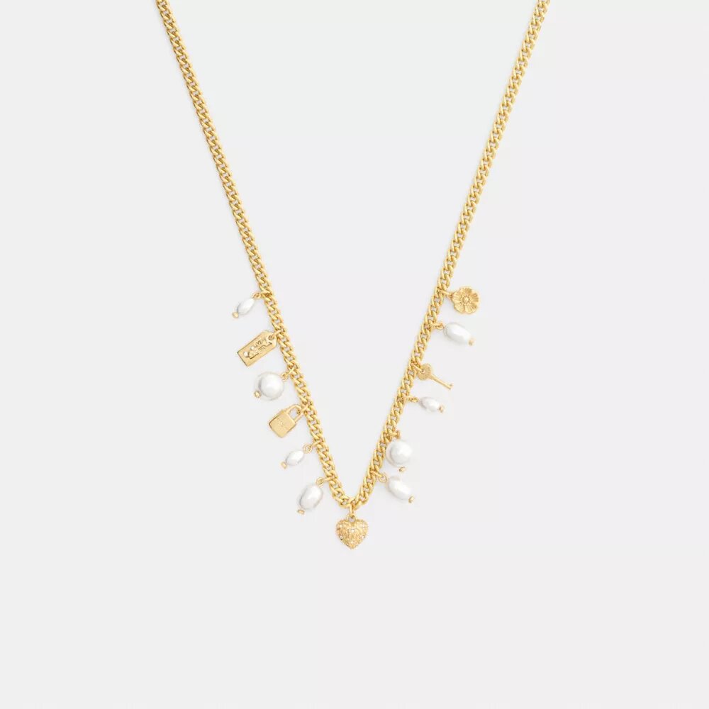 Collier à Charms perles et cœur
