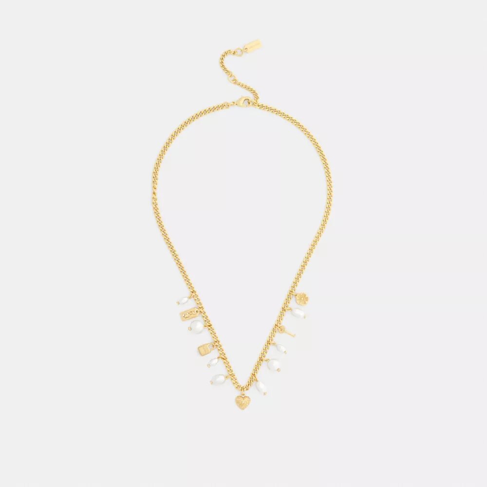Collier à Charms perles et cœur