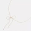 Collier ras-du-cou à nœud en perles