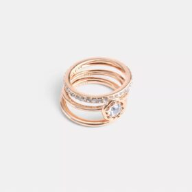 Ensemble de bagues « Halo Tea Rose »
