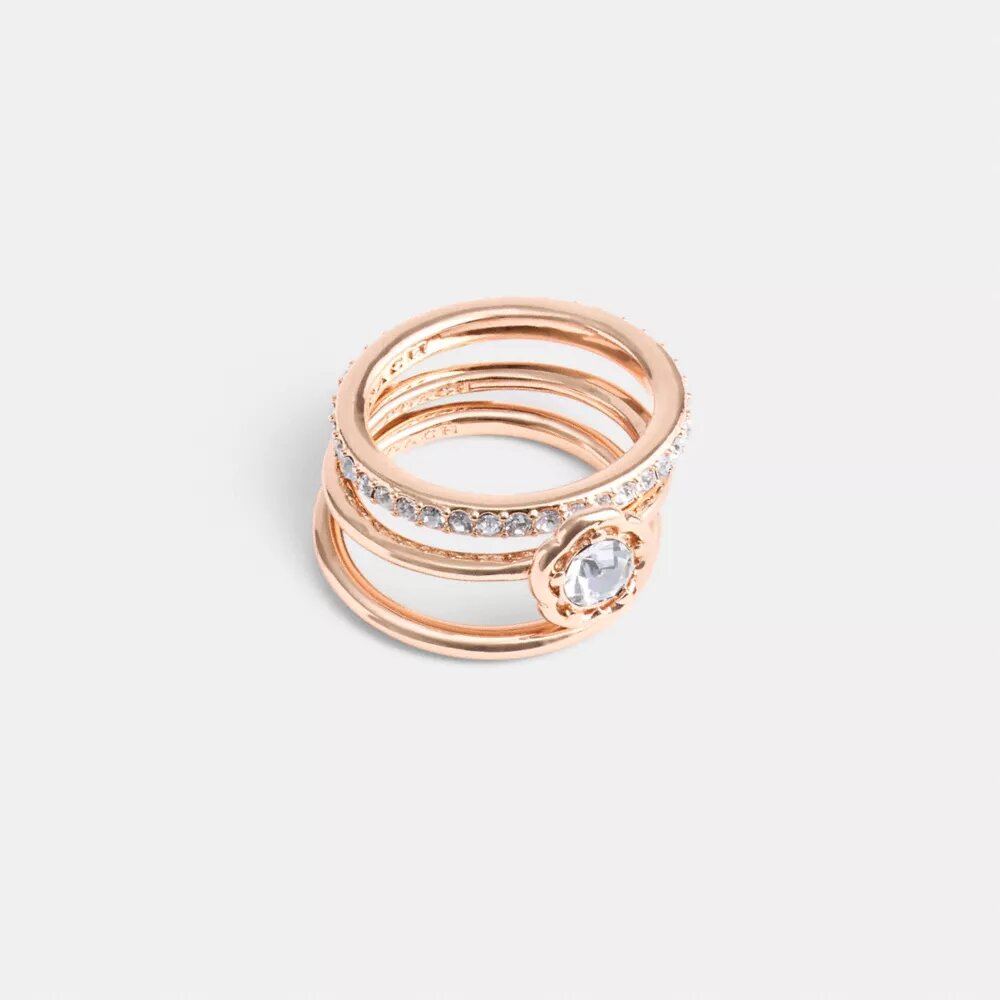 Ensemble de bagues « Halo Tea Rose »
