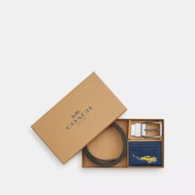 Ensemble porte-cartes et ceinture dans un coffret, imprimé voiture
