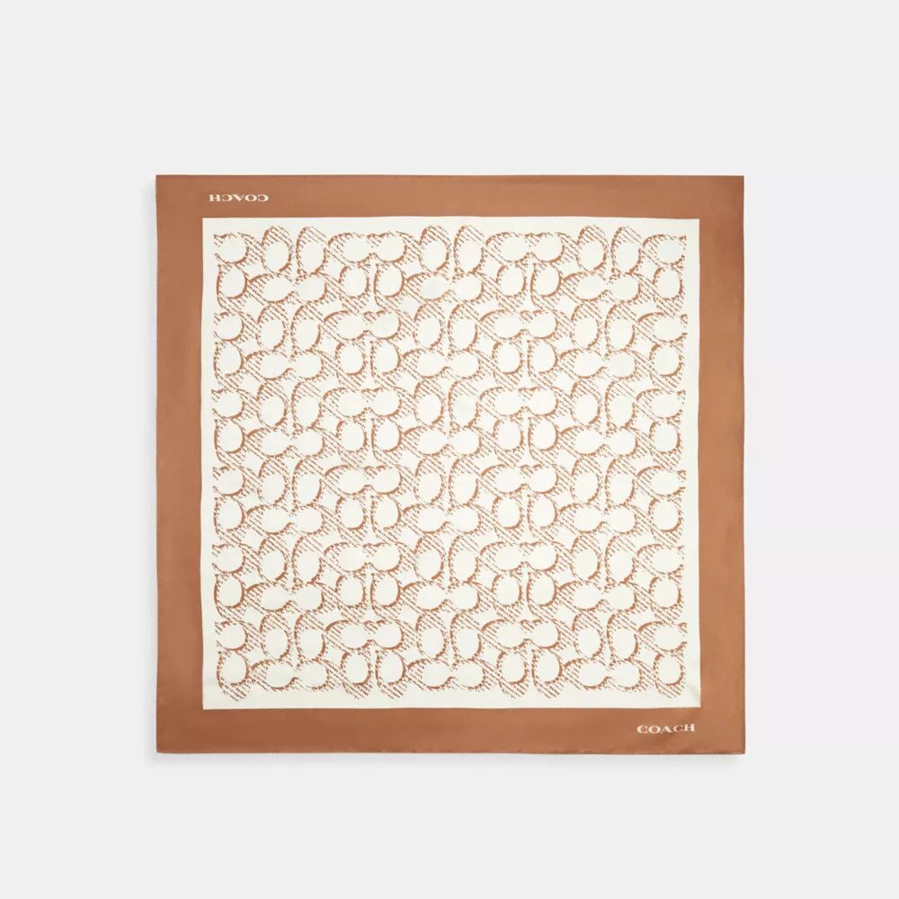 Foulard carré en soie emblématique