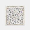 Foulard carré en soie à imprimé de motifs emblématiques
