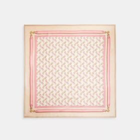 Foulard carré en soie à imprimé « Horse and Carriage Strap »