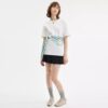 Foulard carré en soie à imprimé « sangles de sac »