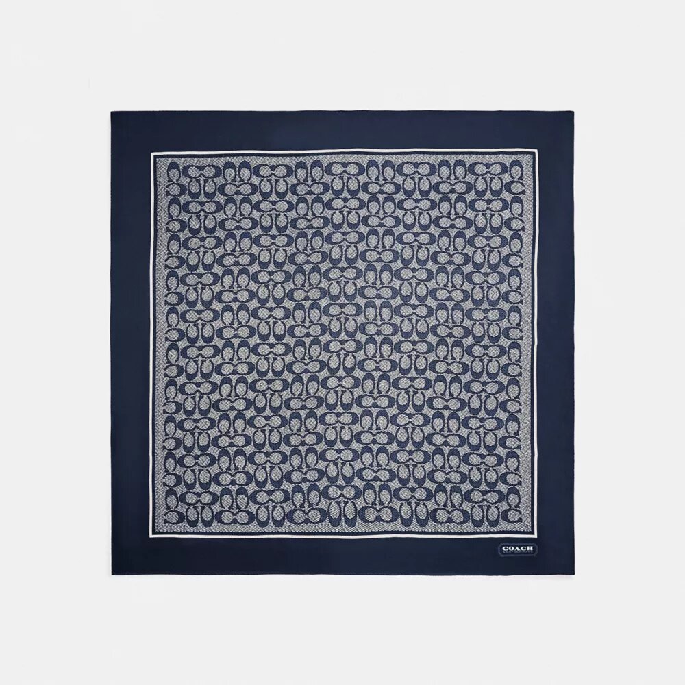 Foulard carré en soie à imprimé texturé emblématique