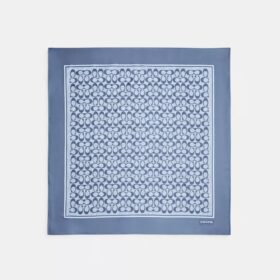 Foulard carré en soie à imprimé texturé emblématique