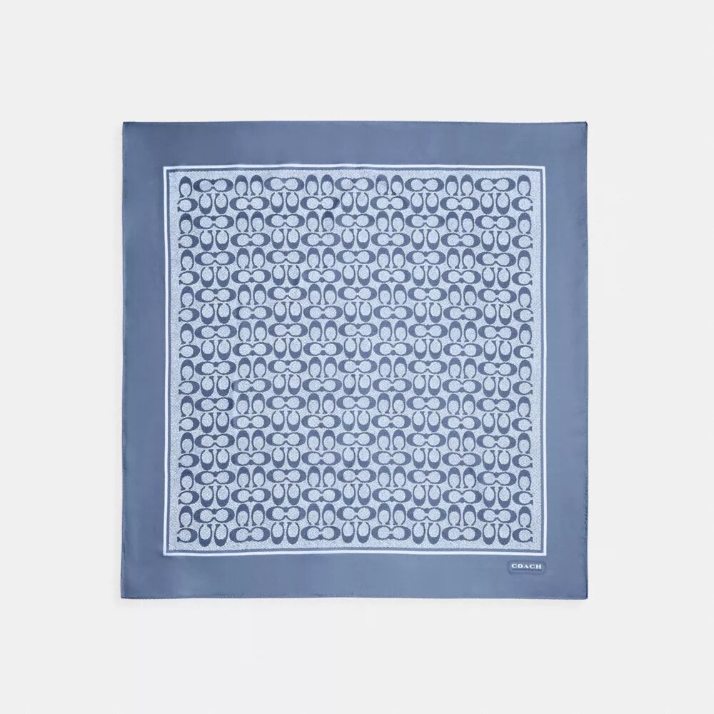 Foulard carré en soie à imprimé texturé emblématique