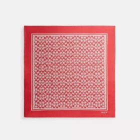 Foulard carré en soie à imprimé texturé emblématique