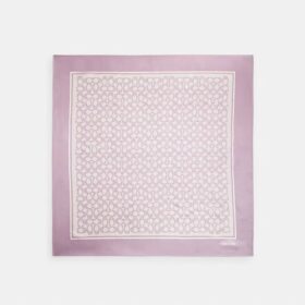 Foulard carré en soie à imprimé texturé emblématique